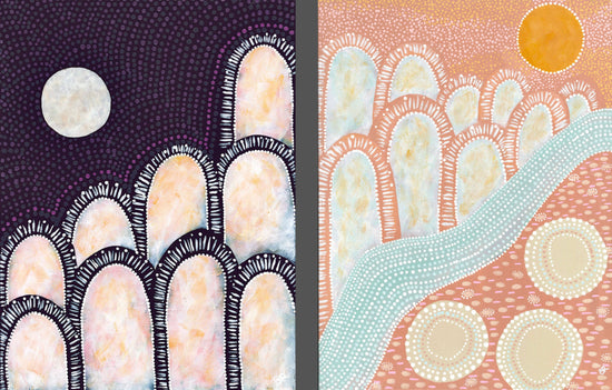 Set Of Two  |  Loving You Always | Limited edition | Aboriginal Art Prints | By Sharon Robbie (Trindall)